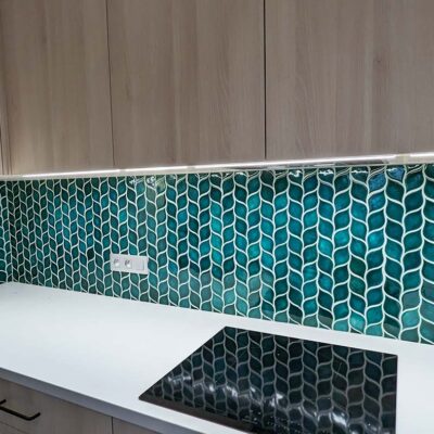 Keramický obklad na stenu do kuchyne - Mozaika obklad - Modro zelené - Kuchynská zástena