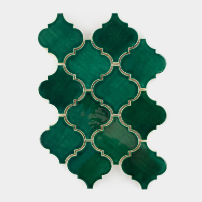 Keramicka mozaika obklad na stenu arabesky smaragdova