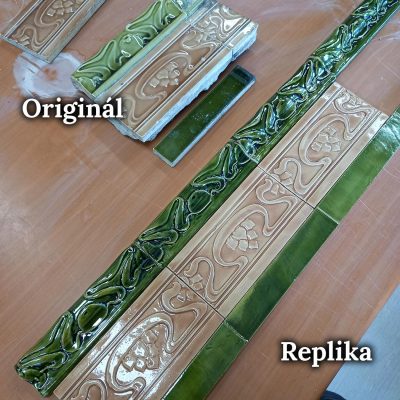 Repliky historickych obkladov. Original vs. Replika.