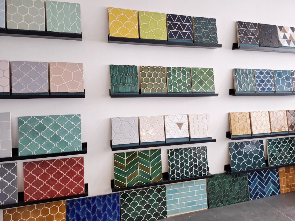 Keramické mozaiky v našom showroome.